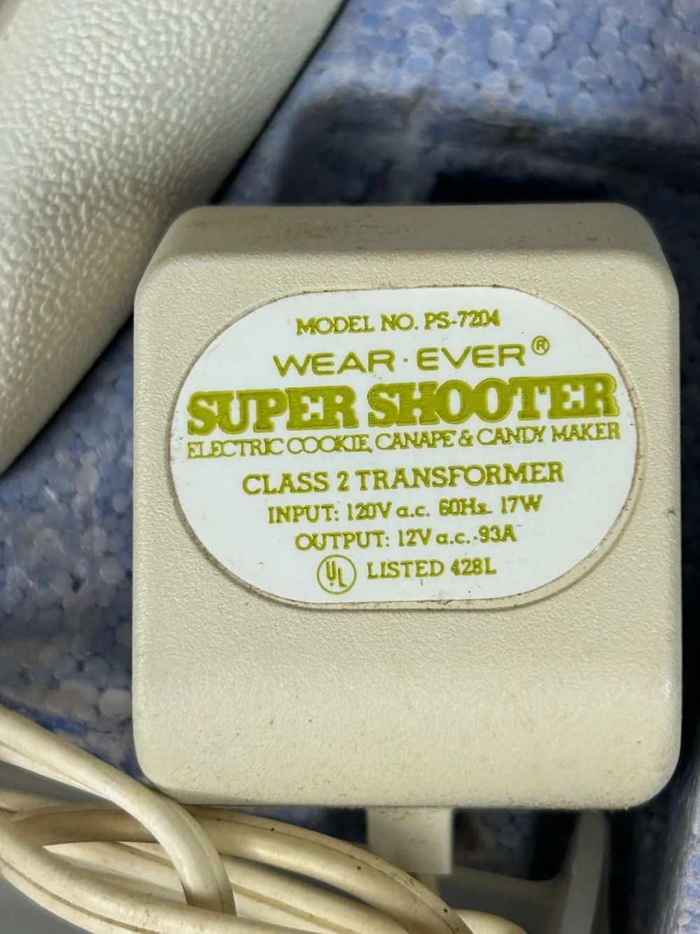 WearEver‎ Super Shooter 70001 Electric Cookie Press Vintage COMPLETE Testd Works